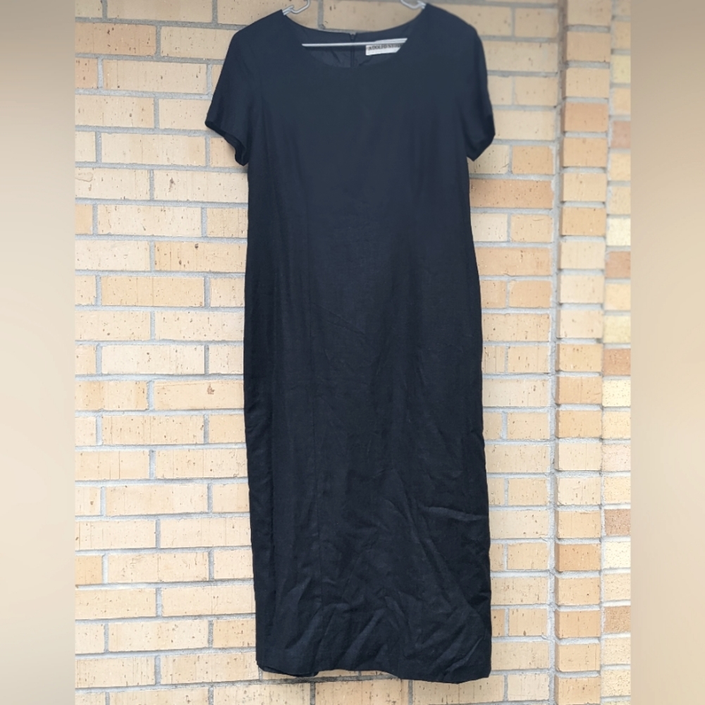 Aldolfo Studio Black Linen Dress 10